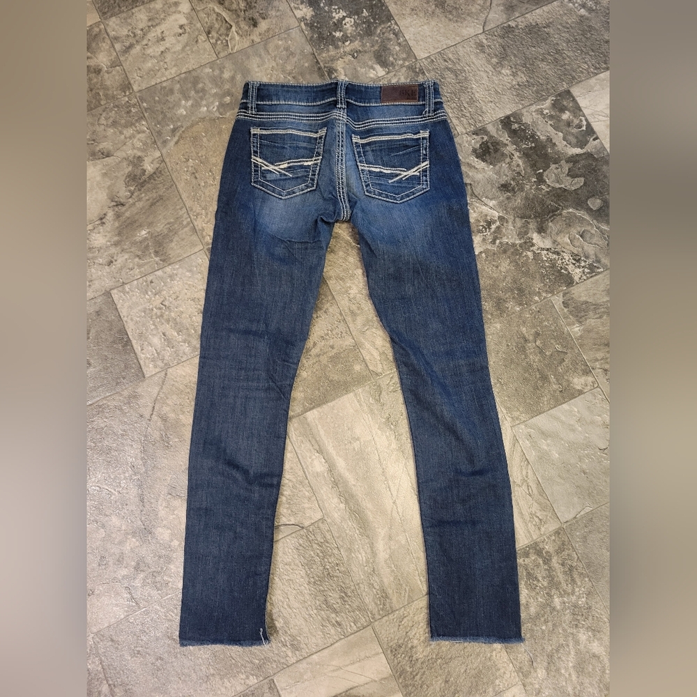 BKE Womens Dark Blue Skinny Jeans